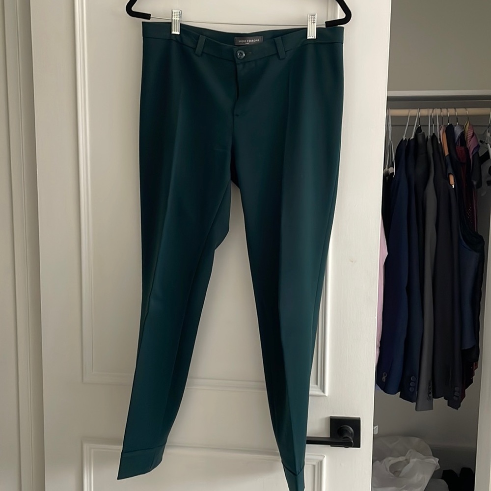 Sandro Ferrone direct green cropped ankle pants size 46
